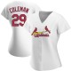 Women's Vince Coleman St. Louis Cardinals Replica White Home Jersey