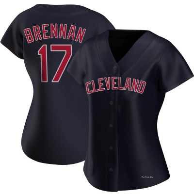 Women's Will Brennan Cleveland Guardians Authentic Navy Alternate Jersey