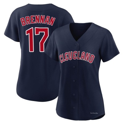 Women's Will Brennan Cleveland Guardians Authentic Navy Alternate Jersey