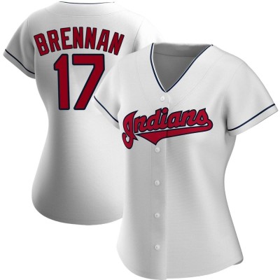 Women's Will Brennan Cleveland Guardians Replica White Home Jersey