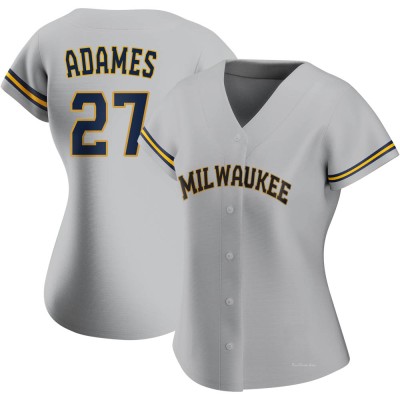 Women's Willy Adames Milwaukee Brewers Authentic Gray Road Jersey