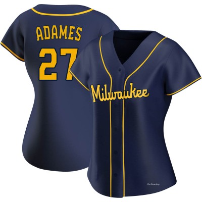 Women's Willy Adames Milwaukee Brewers Authentic Navy Alternate Jersey