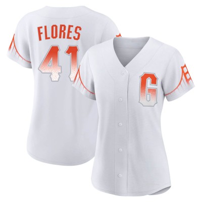 Women's Wilmer Flores San Francisco Giants Authentic White 2021 City Connect Jersey