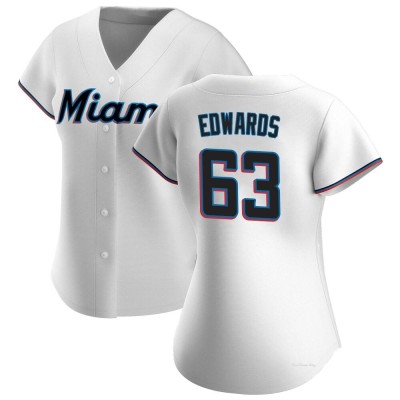 Women's Xavier Edwards Miami Marlins Authentic White Home Jersey