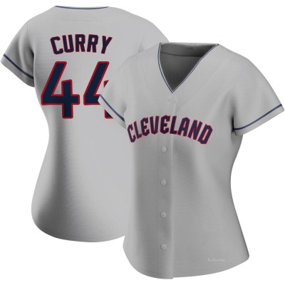 Women's Xzavion Curry Cleveland Guardians Authentic Gray Road Jersey