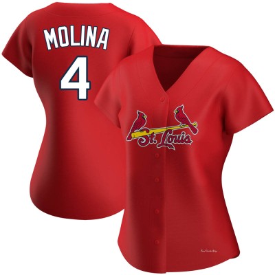 Women's Yadier Molina St. Louis Cardinals Replica Red Alternate Jersey