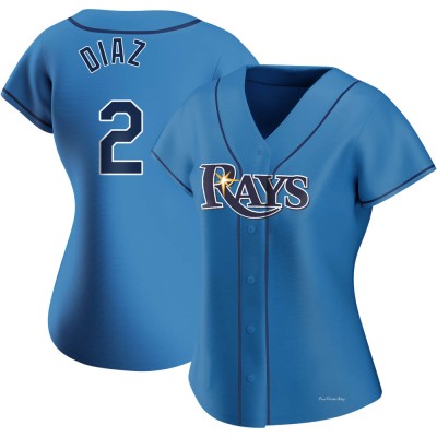 Women's Yandy Diaz Tampa Bay Rays Authentic Light Blue Alternate Jersey