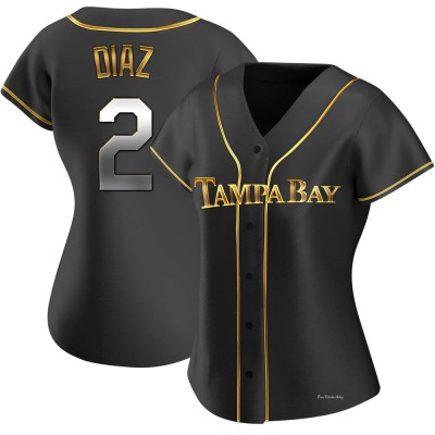 Women's Yandy Diaz Tampa Bay Rays Replica Black Golden Alternate Jersey