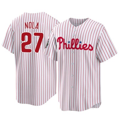 Youth Aaron Nola Philadelphia Phillies Replica White 2022 World Series Home Jersey