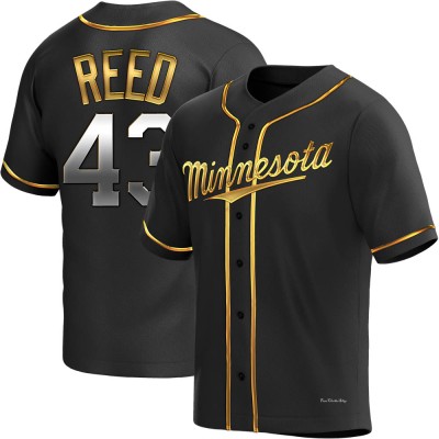 Youth Addison Reed Minnesota Twins Replica Black Golden Alternate Jersey