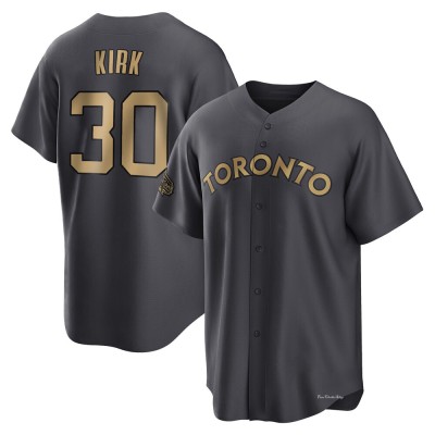 Youth Alejandro Kirk Toronto Blue Jays Game Charcoal Replica 2022 All-Star Jersey