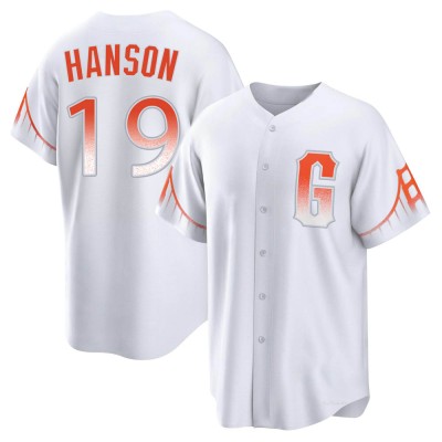 Youth Alen Hanson San Francisco Giants Replica White 2021 City Connect Jersey