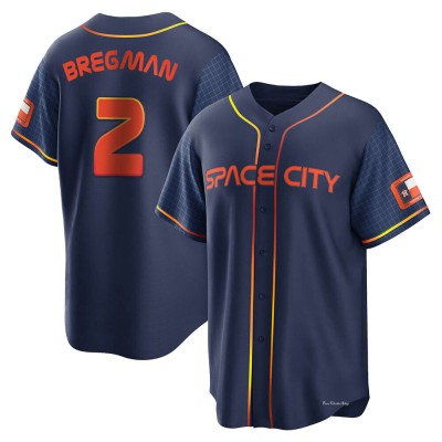 Youth Alex Bregman Houston Astros Replica Navy 2022 City Connect Jersey