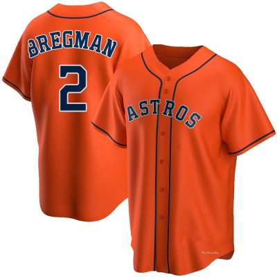 Youth Alex Bregman Houston Astros Replica Orange Alternate Jersey