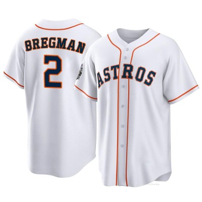 Youth Alex Bregman Houston Astros Replica White 2022 World Series Home Jersey