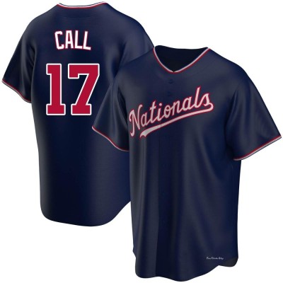 Youth Alex Call Washington Nationals Replica Navy Alternate Jersey