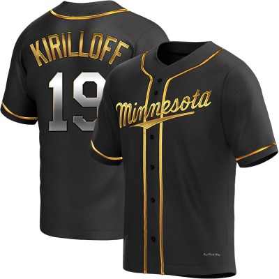 Youth Alex Kirilloff Minnesota Twins Replica Black Golden Alternate Jersey