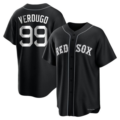 Youth Alex Verdugo Boston Red Sox Replica Black/White Jersey