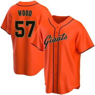 Youth Alex Wood San Francisco Giants Replica Orange Alternate Jersey