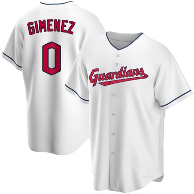 Youth Andres Gimenez Cleveland Guardians Replica White Home Jersey