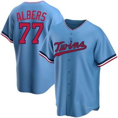 Youth Andrew Albers Minnesota Twins Replica Light Blue Alternate Jersey