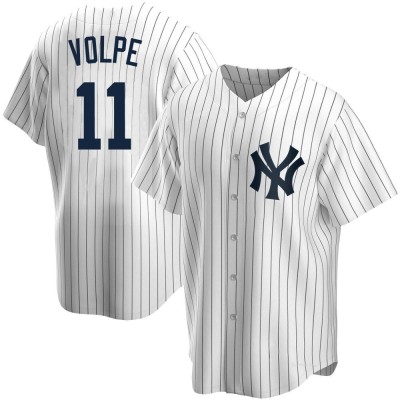 Youth Anthony Volpe New York Yankees Replica White Home Jersey