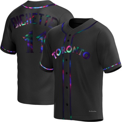 Youth Bo Bichette Toronto Blue Jays Replica Black Holographic Alternate Jersey