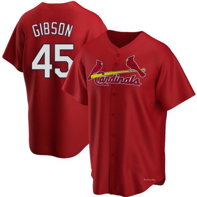 Youth Bob Gibson St. Louis Cardinals Replica Red Alternate Jersey