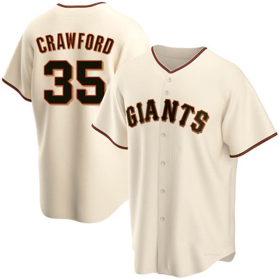 Youth Brandon Crawford San Francisco Giants Replica Cream Home Jersey