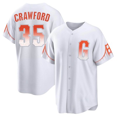 Youth Brandon Crawford San Francisco Giants Replica White 2021 City Connect Jersey