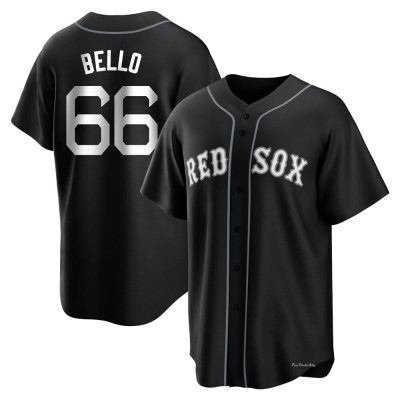 Youth Brayan Bello Boston Red Sox Replica Black/White Jersey