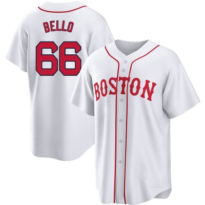 Youth Brayan Bello Boston Red Sox Replica White 2021 Patriots' Day Jersey