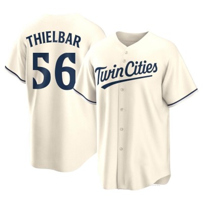 Youth Caleb Thielbar Minnesota Twins Replica Cream Alternate Jersey