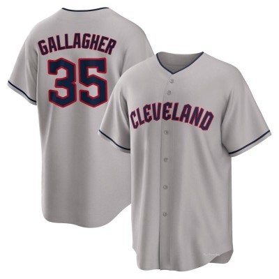 Youth Cam Gallagher Cleveland Guardians Replica Gray Road Jersey