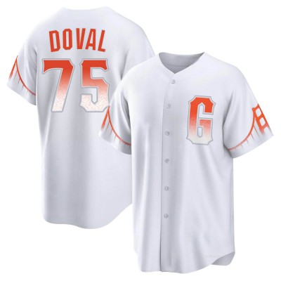 Youth Camilo Doval San Francisco Giants Replica White 2021 City Connect Jersey