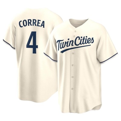 Youth Carlos Correa Minnesota Twins Replica Cream Alternate Jersey