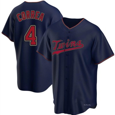 Youth Carlos Correa Minnesota Twins Replica Navy Alternate Jersey