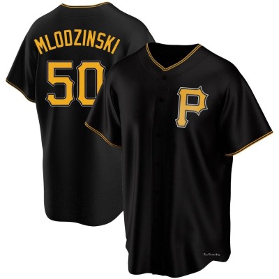 Youth Carmen Mlodzinski Pittsburgh Pirates Replica Black Alternate Jersey