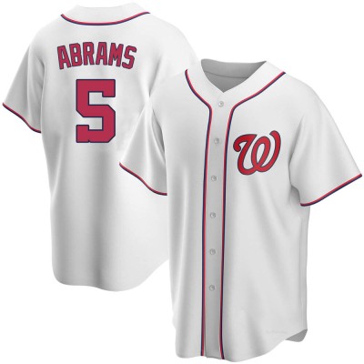 Youth CJ Abrams Washington Nationals Replica White Home Jersey