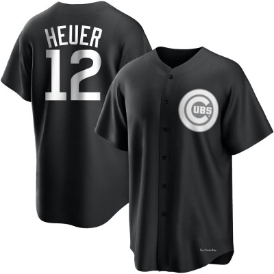 Youth Codi Heuer Chicago Cubs Replica Black/White Jersey