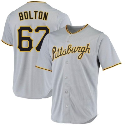 Youth Cody Bolton Pittsburgh Pirates Replica Gray Road Jersey