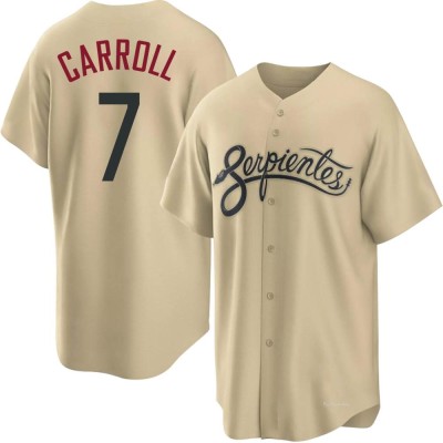 Youth Corbin Carroll Arizona Diamondbacks Replica Gold 2021 City Connect Cool Base Jersey