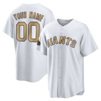 Youth Custom San Francisco Giants Game White Replica 2022 All-Star Jersey