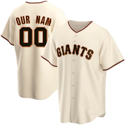 Youth Custom San Francisco Giants Replica Cream Home Jersey