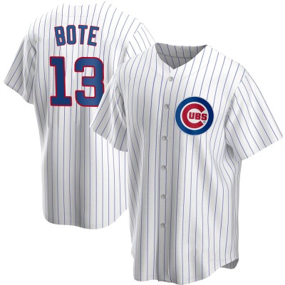 Youth David Bote Chicago Cubs Replica White Home Jersey