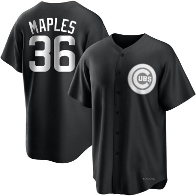 Youth Dillon Maples Chicago Cubs Replica Black/White Jersey