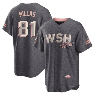 Youth Drew Millas Washington Nationals Replica Gray 2022 City Connect Jersey