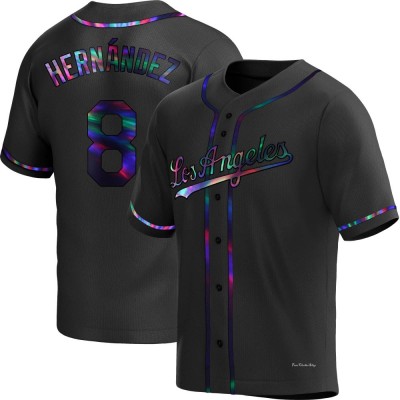 Youth Enrique Hernandez Los Angeles Dodgers Replica Black Holographic Alternate Jersey