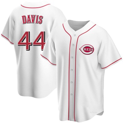 Youth Eric Davis Cincinnati Reds Replica White Home Jersey