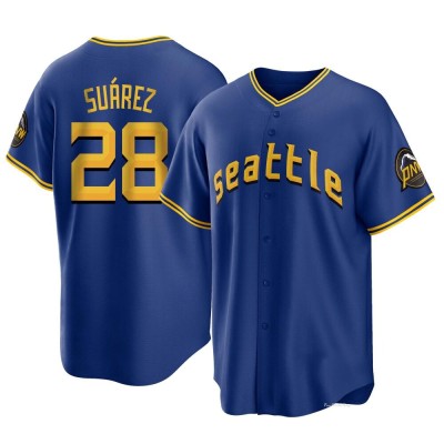 Youth Eugenio Suarez Seattle Mariners Replica Royal 2023 City Connect Jersey